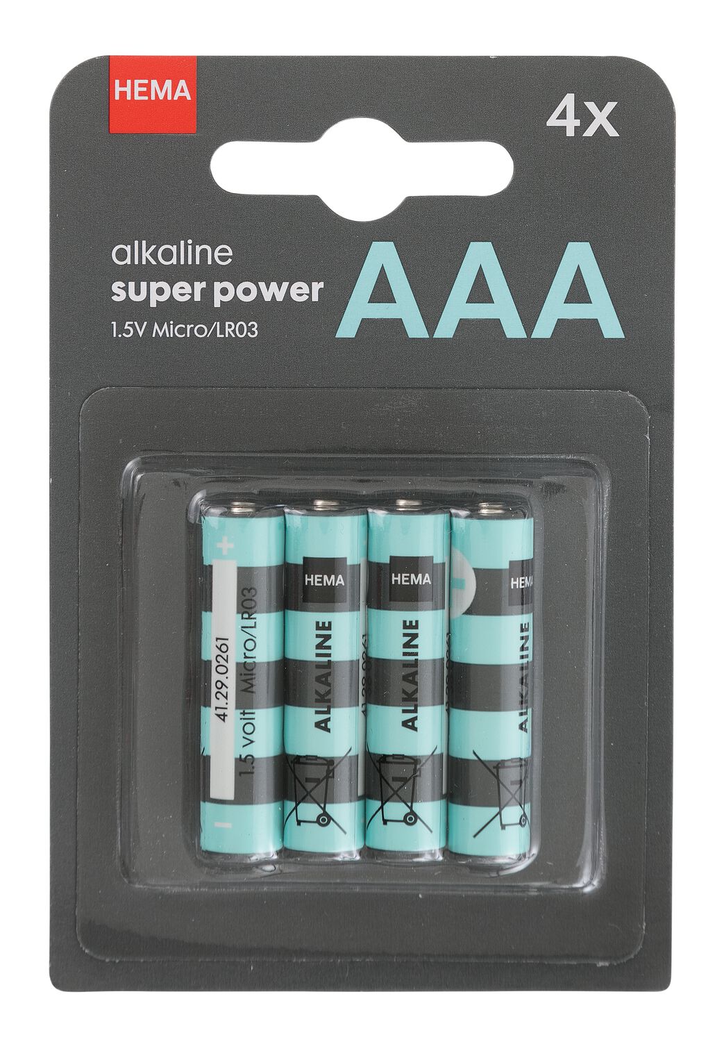 HEMA 4-pak AAA Batterijen