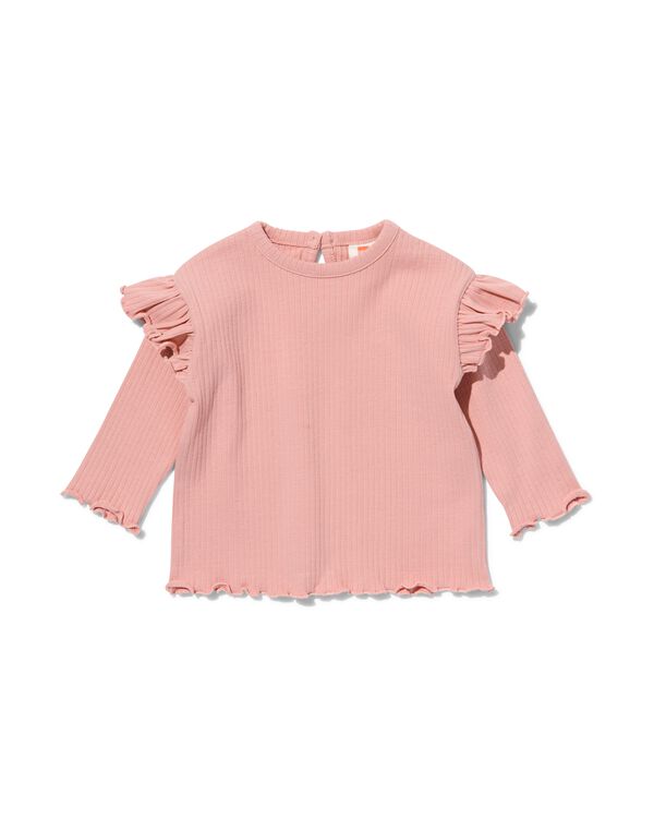 baby shirt rib roze roze - 1000032021 - HEMA