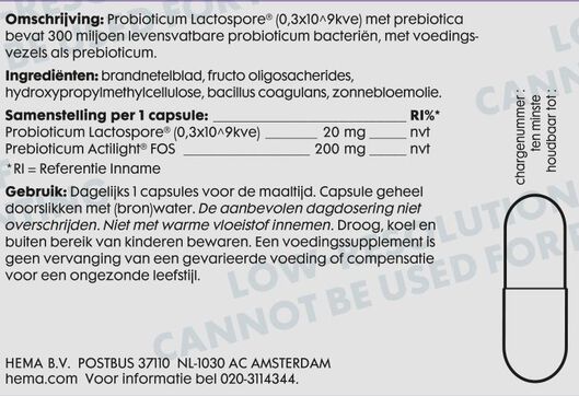 probioticum Lactospore® - 30 stuks - 11402241 - HEMA