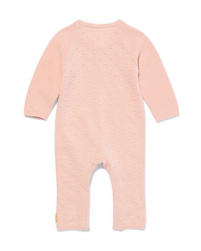 baby jumpsuit gebreid licht roze oudroze - 33405820OLDPINK - HEMA