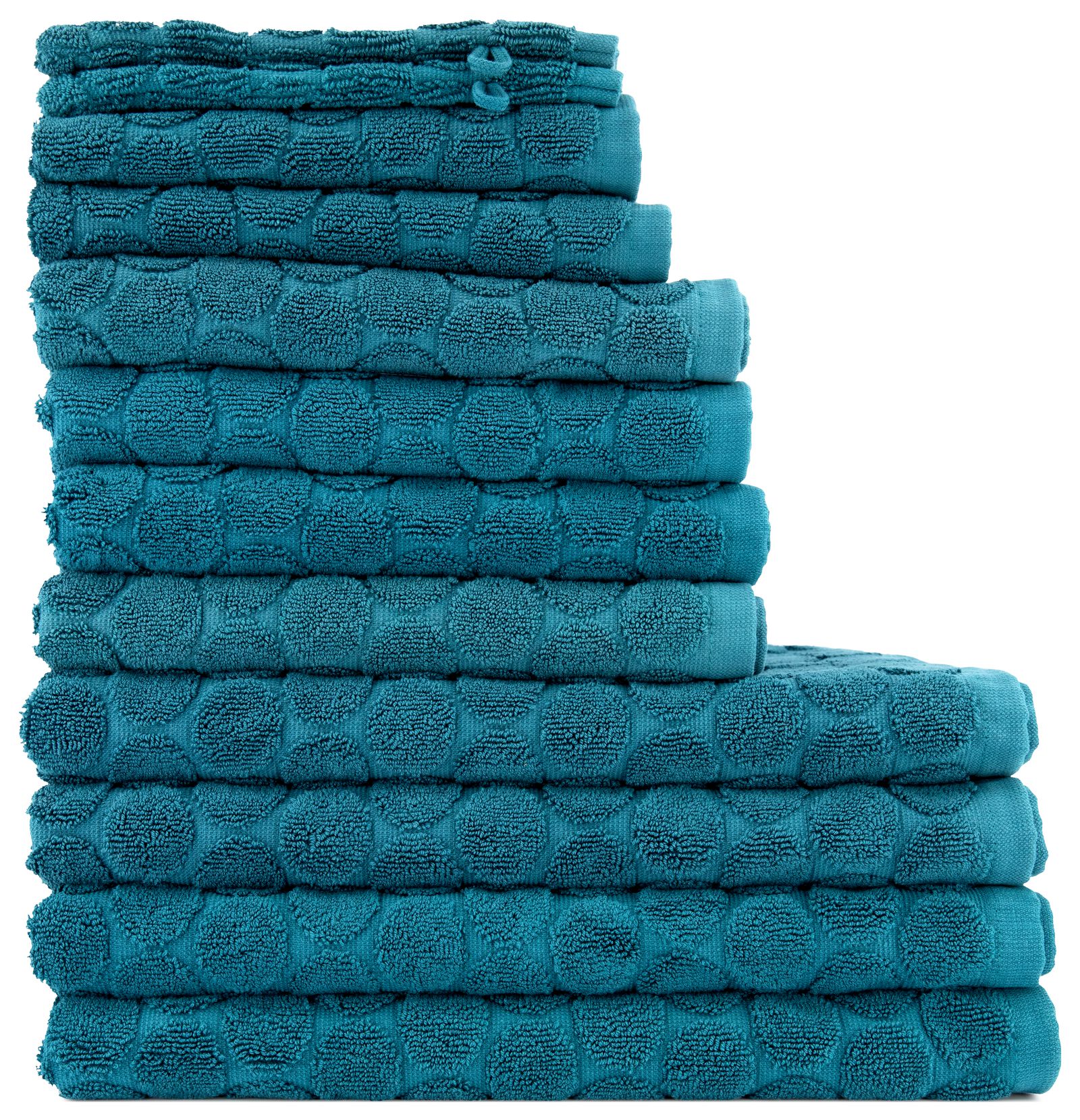 washand - zware kwaliteit - donkergroen stip - 5220011 - HEMA
