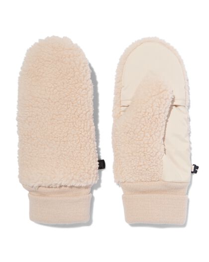 dames wanten teddy beige beige - 16460355BEIGE - HEMA