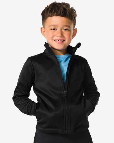 kindertrainingsjas  zwart zwart - 30660129BLACK - HEMA