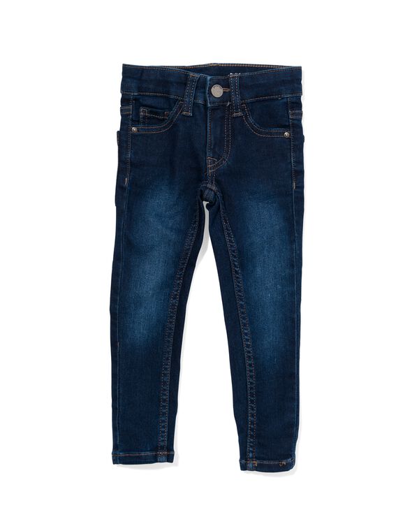 kinder jeans skinny fit donkerblauw donkerblauw - 1000028231 - HEMA
