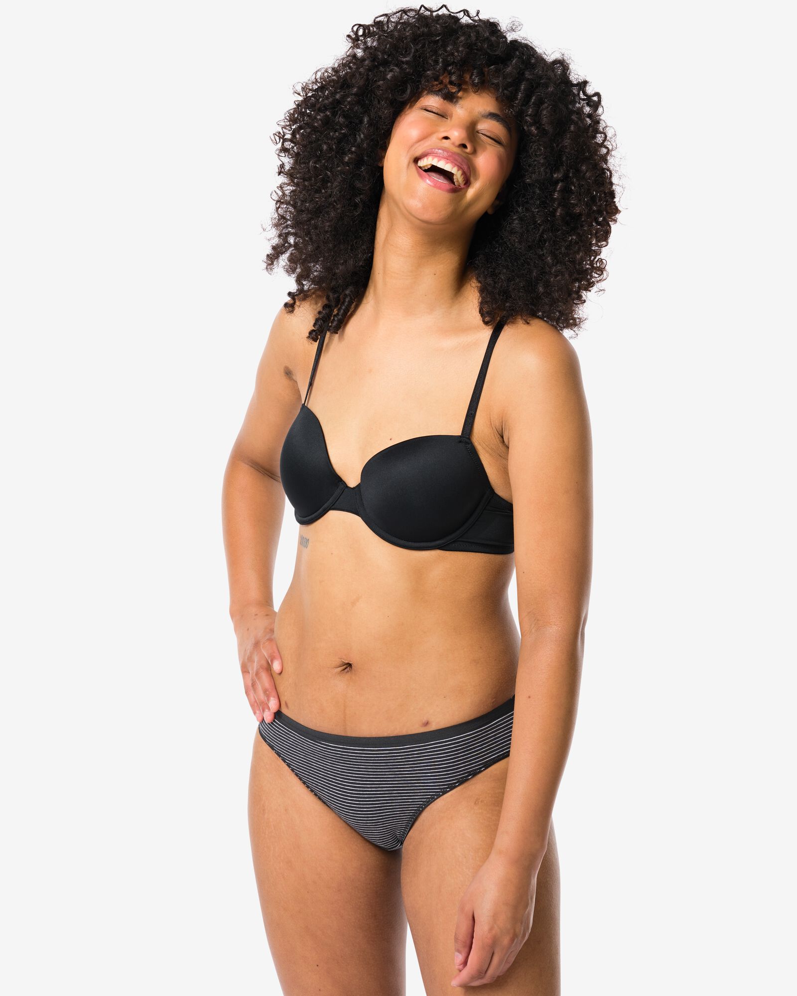 dames slips stretch katoen - 2 stuks zwart L - 19620917 - HEMA