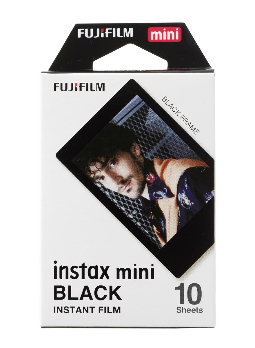 Fujifilm instax mini fotopapier black 10-pak - 60300397 - HEMA