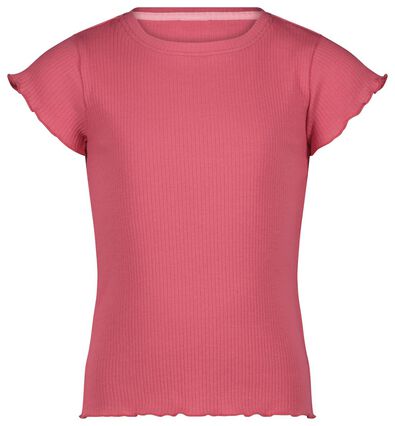 kinder t-shirt rib koraal - 1000023588 - HEMA