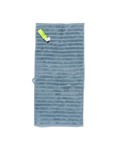 handdoek 50x100 streep zware kwaliteit ijsblauw blauw handdoek 50 x 100 - 5230044 - HEMA