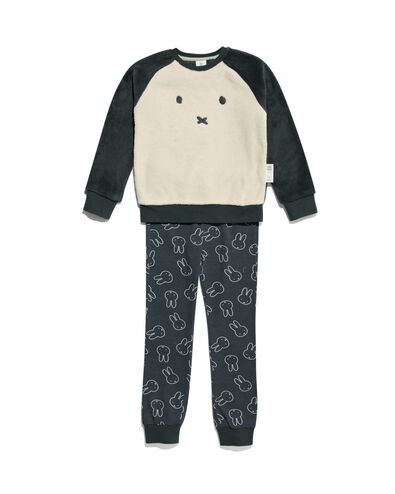 nijntje kinder pyjama fleece/katoen gebroken wit 134/140 - 23090485 - HEMA
