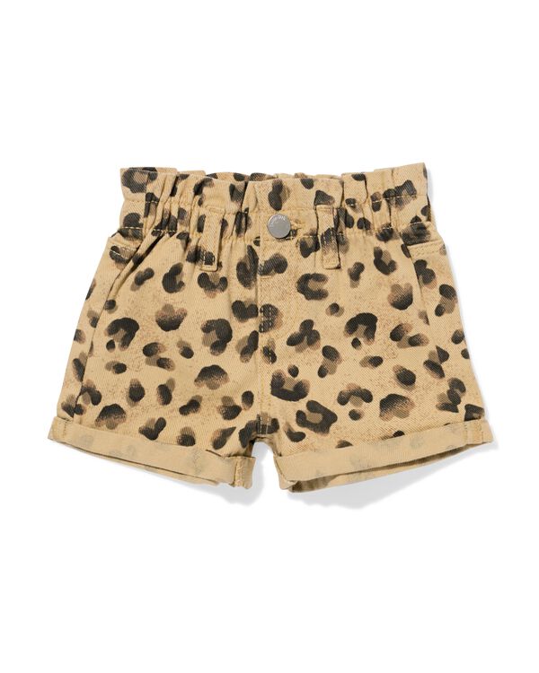 baby korte broek luipaard bruin bruin - 33018870BROWN - HEMA