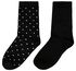 dames sokken met katoen - 2 paar zwart 35/38 - 4260321 - HEMA