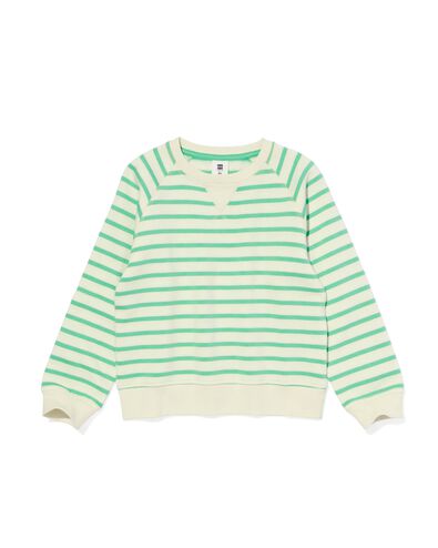 kindersweater strepen groen 110/116 - 30779258 - HEMA
