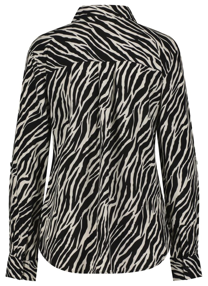 kopen optioneel Slang dames blouse Bobbie zebra zwart - HEMA