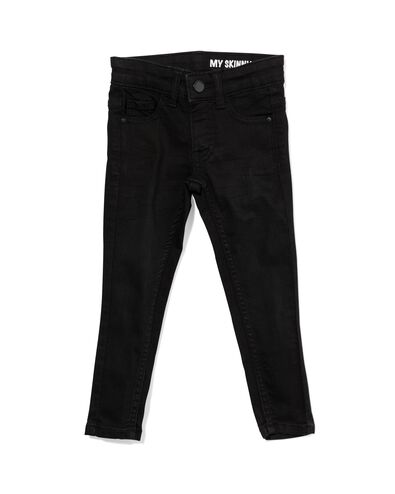 kinder jeans skinny fit zwart 134 - 30874865 - HEMA