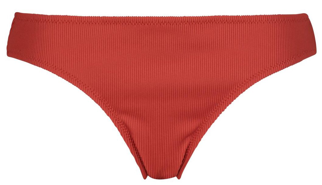 dames bikinibroekje - rib rood - 1000023605 - HEMA
