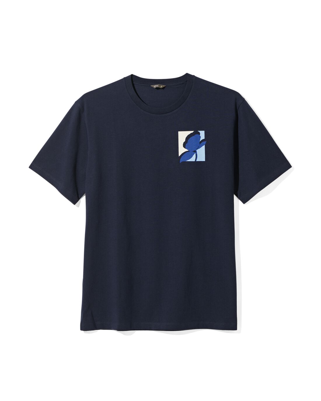 HEMA Heren T-shirt Met Rug Opdruk Donkerblauw (donkerblauw)