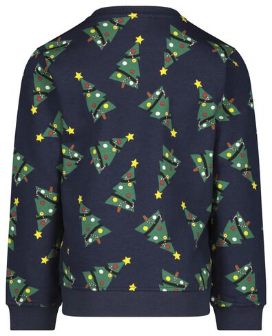 kindersweater kerstbomen donkerblauw - 1000021912 - HEMA