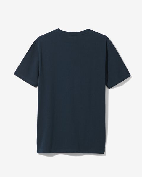 heren t-shirt regular fit o-hals donkerblauw donkerblauw - 1000030200 - HEMA