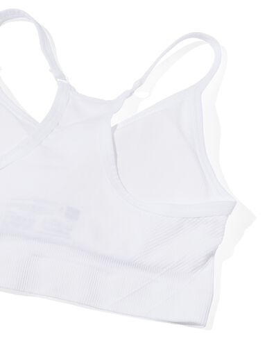 naadloze sporttop light support wit L - 21770144 - HEMA
