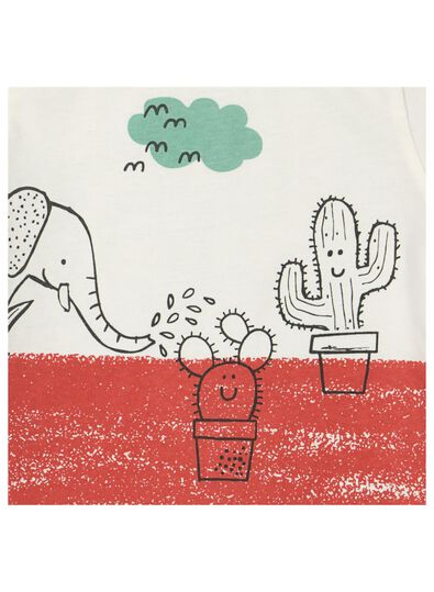 baby t-shirt cactus gebroken wit - 1000014428 - HEMA