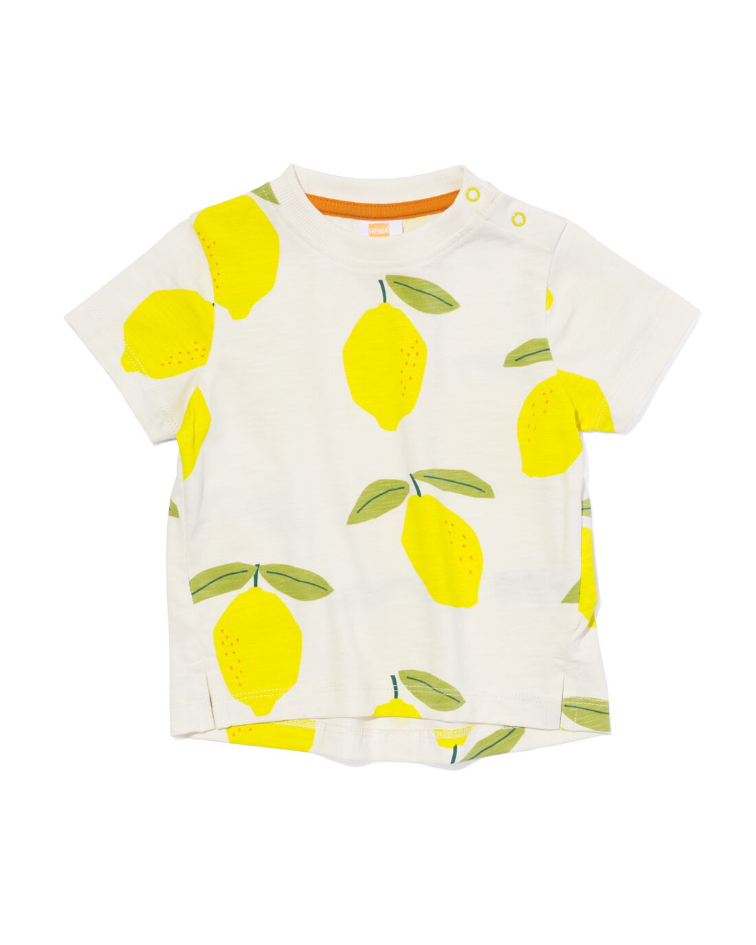 Image of baby t-shirt citroenen gebroken wit
