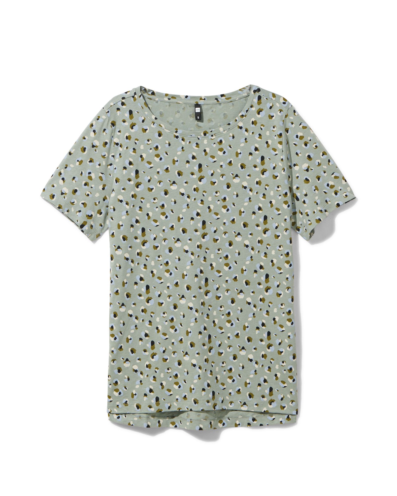 dames t-shirt Alara groen - 1000031261 - HEMA