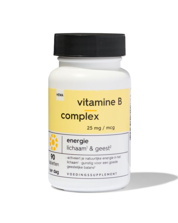 vitamine B complex 25 mg/mcg - 90 stuks - 11402321 - HEMA
