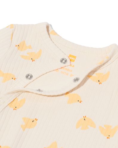 newborn meegroei boxpakje rib bamboe met stretch vogels ecru ecru - 33412720ECRU - HEMA newborn meegroei boxpakje rib bamboe met stretch vogels ecru ecru - 33412720ECRU - HEMA