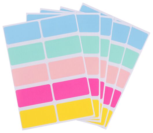 Leesbaarheid Whitney Labe etiketten 3.8x1.9 pastel - 120 stuks - HEMA