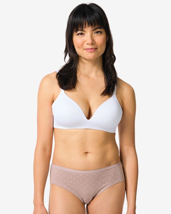 dames hipsters stretch katoen - 2 stuks lichtbruin lichtbruin - 19660674LIGHTBROWN - HEMA
