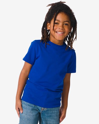 kinder t-shirt blauw 146/152 - 30779030 - HEMA