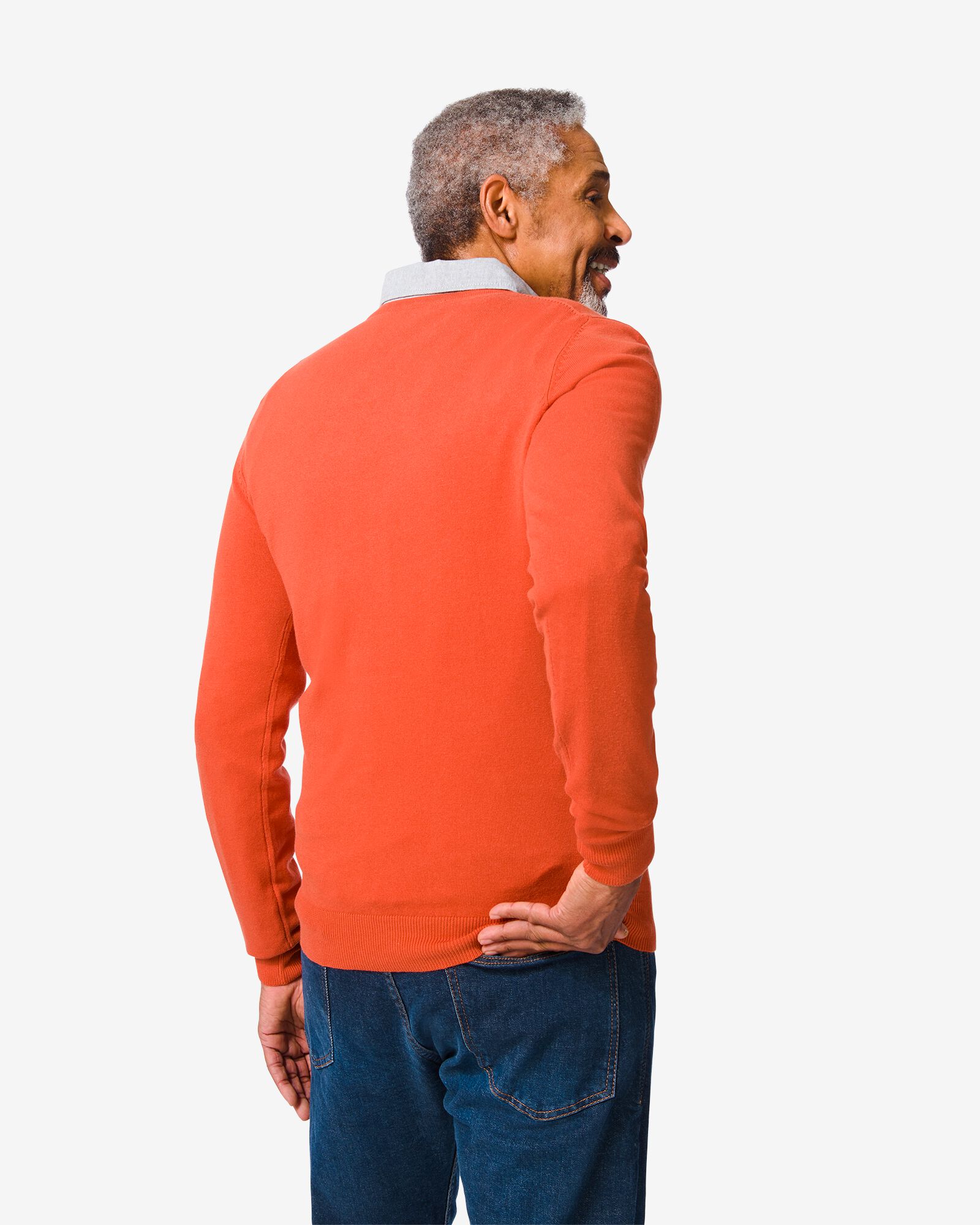 heren trui gebreid bruin XXL - 2102924 - HEMA