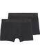 2-pak herenboxers short zwart zwart - 1000009932 - HEMA