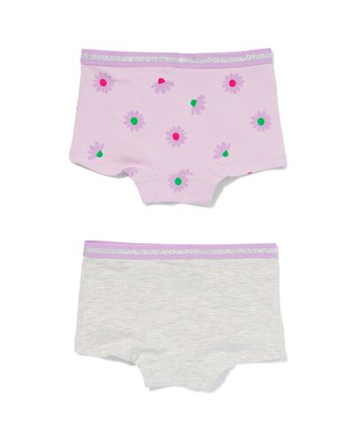 kinderboxers katoen/stretch - 2 stuks lila lila - 19341430LILAC - HEMA