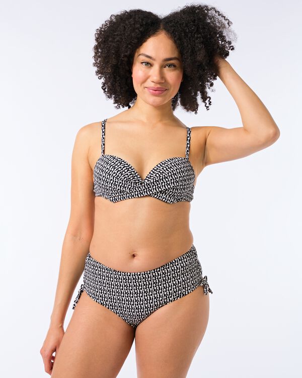 damesbikinibroekje zwart/wit zwart/wit - 22351750BLACKWHITE - HEMA