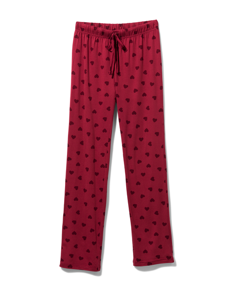 dames pyjama micro rood rood - 1000029441 - HEMA