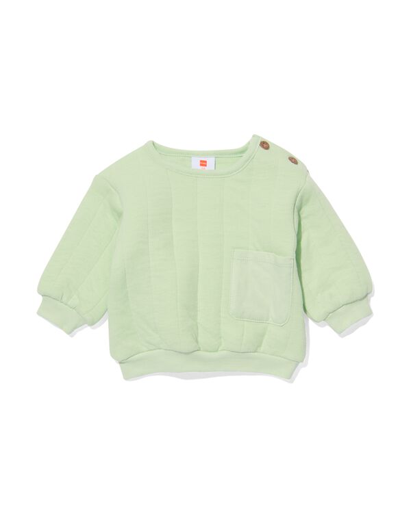 newborn sweater doorgestikt mintgroen mintgroen - 33477910MINTGREEN - HEMA