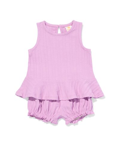 baby kledingset rib  paars paars - 33009670PURPLE - HEMA