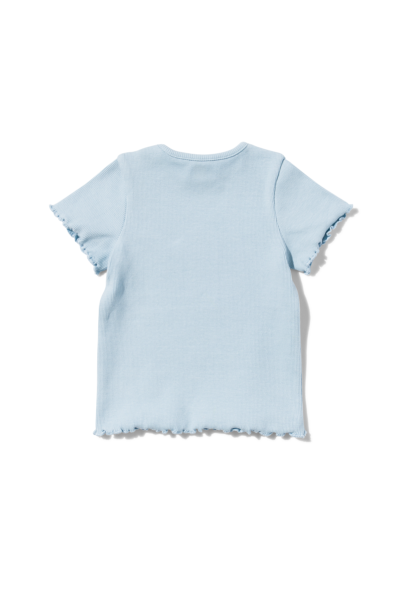 baby t-shirts rib - 2 stuks lichtblauw lichtblauw - 1000030547 - HEMA