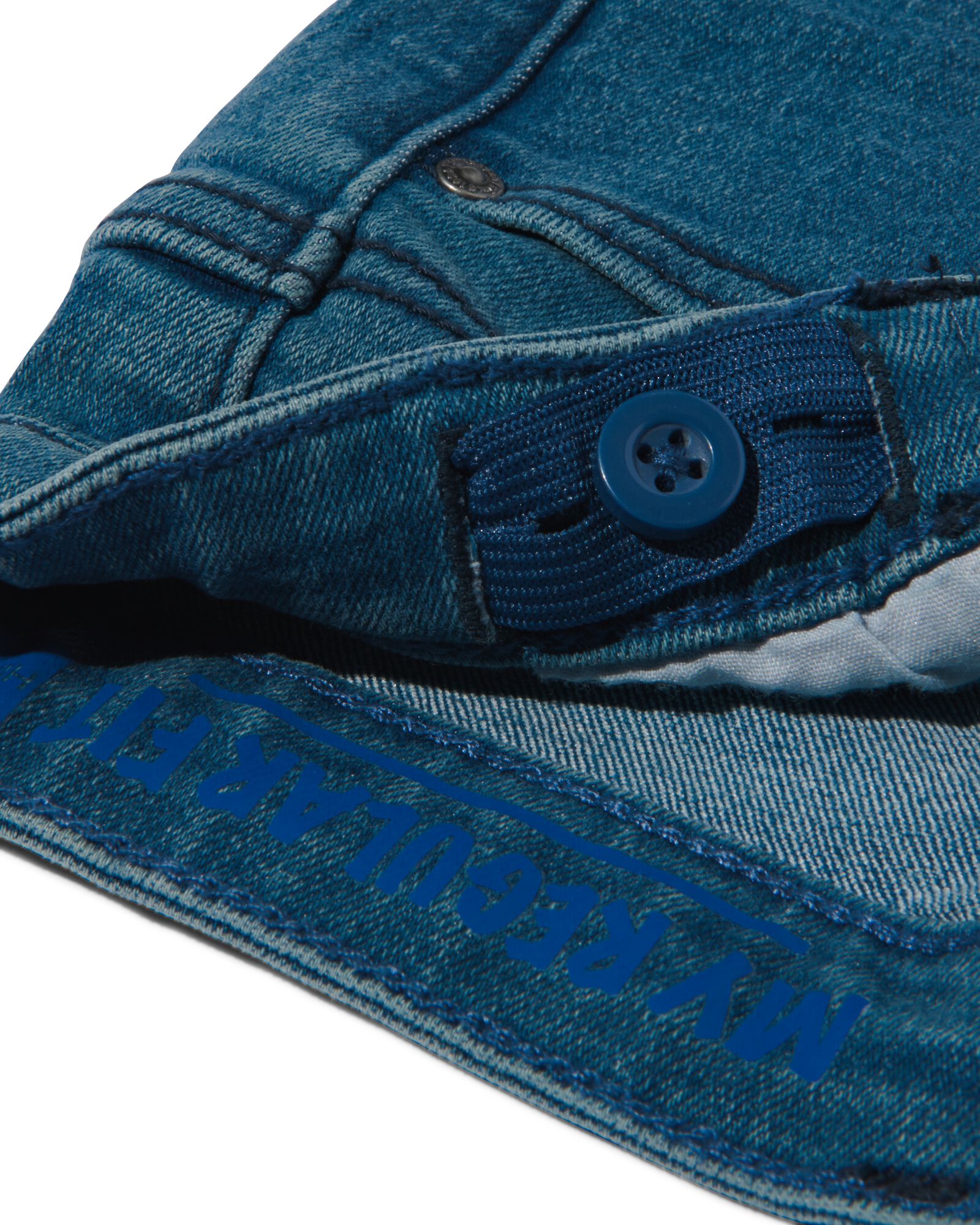 kinder jeans regular fit middenblauw 164 - 30765842 - HEMA