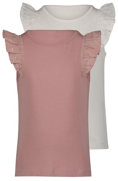 kinder t-shirts - 2 stuks roze - 1000027667 - HEMA