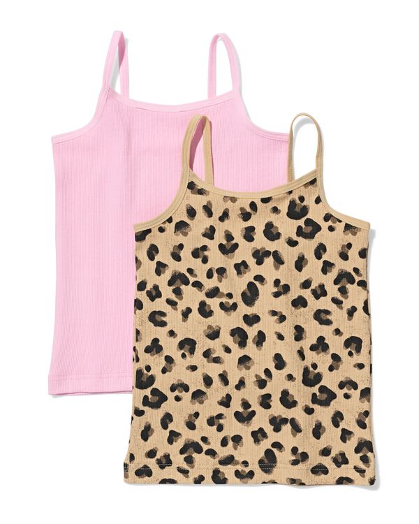 kinderhemden luipaard - 2 stuks bruin bruin - 19320370BROWN - HEMA