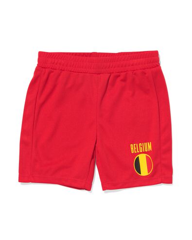 kinder korte sportbroek België rood - 36030608RED - HEMA
