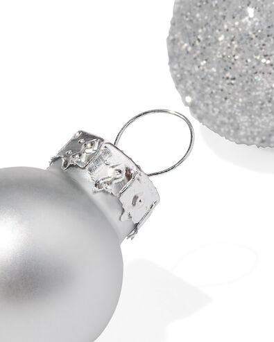 mini kerstballen Ø2cm glas zilver - 36 stuks - 25103515 - HEMA