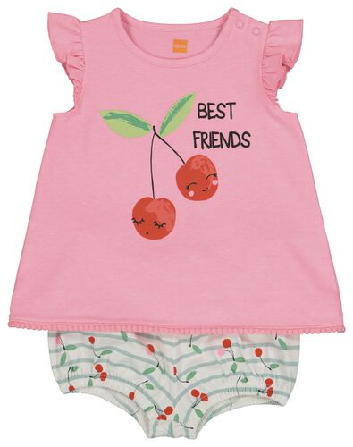 baby t-shirt en short roze - 1000019190 - HEMA
