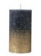 rustieke kaars - 13 x 7 cm - goud blauw - 13501886 - HEMA