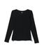 dames basic t-shirt zwart zwart - 1000005475 - HEMA