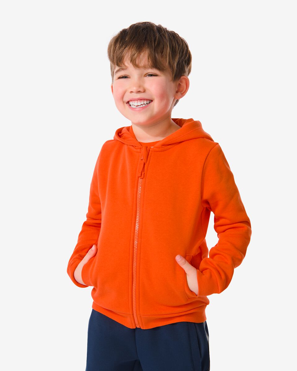 Thermisch Verplicht Volwassen kinder vest met capuchon oranje - HEMA