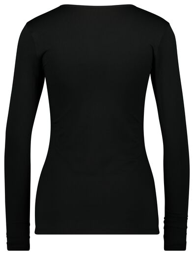 dames thermo t-shirt zwart L - 19656923 - HEMA