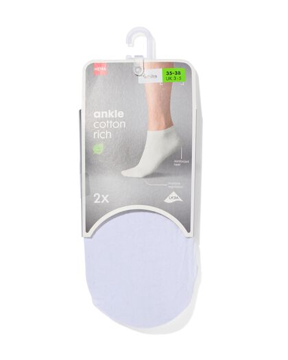 dames enkelsokken - 2 paar wit - 1000000839 - HEMA